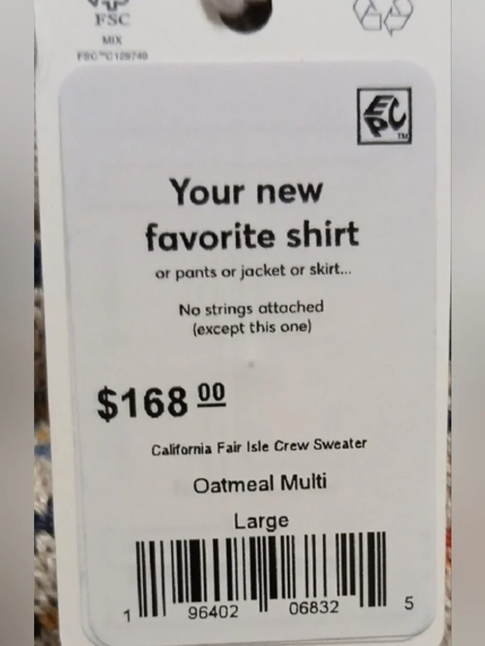 Marine LayerCalifornia Fair Isle Crewneck Sweater - Picture 4 of 5